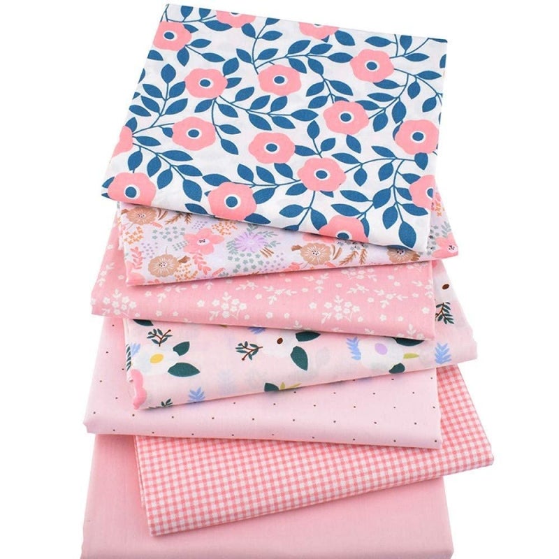 Aubliss 50pcs 100% Cotton Fabric Bundle 10" x 10" PreCut Fat Squares Sheets Printed Floral Sewing Supplies for Patchwork Sewing DIY Crafting Quilting Fabric(50PCS 10"x10", Floral) - Image 2